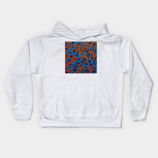 Camouflage - Blue and Brown Kids Hoodie